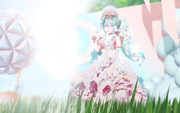 【MMD】 热爱105°C的你【SOUR式 Rainbow sugar Miku】【搬运】截图