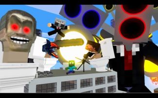 MC怪物学院动画丨马桶人 VS 音响人 P3 | 电锯人和him丨我的世界动画