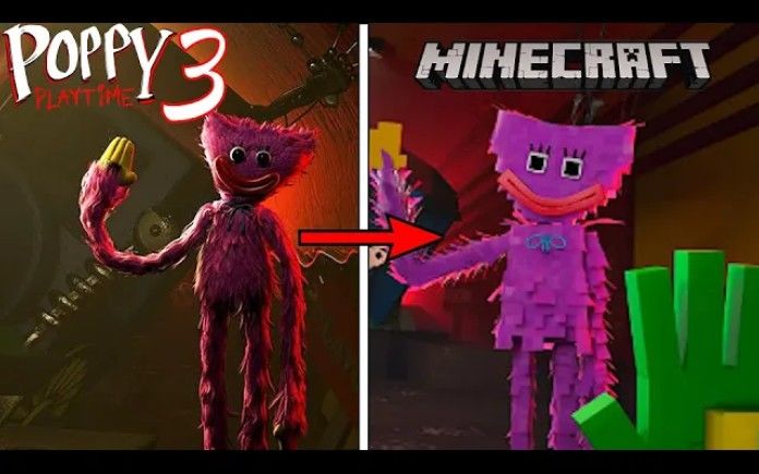 【搬运YouTube】Kissy 对比Minecraft 我的世界丨Poppy playtime 3 波比的游戏时间第三章(同人)截图