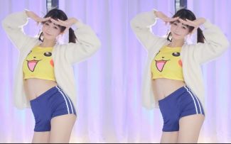 【鱼子酱】《3》皮卡丘套装 直播跳舞录屏