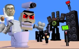 MC怪物学院动画丨斯基比迪马桶人: 第一部分马桶人食客 VS 摄影师和音响人丨我的世界动画