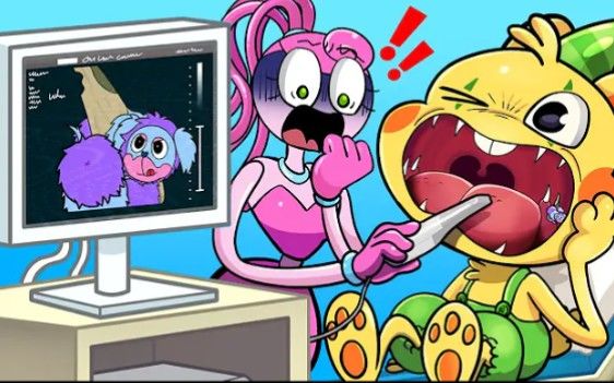 【搬运YouTube】bunzo小兔兔去看牙齿丨bunzo vs PJ丨Poppy playtime 2波比的游戏时间动画截图