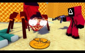 MC怪物学院动画丨查尔斯小火车在鱿鱼游戏中扮演Dalgona糖果丨我的世界动画