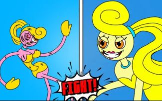 【搬运】黄色长腿妈咪 vs 黄色长腿妈咪Human丨Poppy playtime 2动画丨Magic Toons