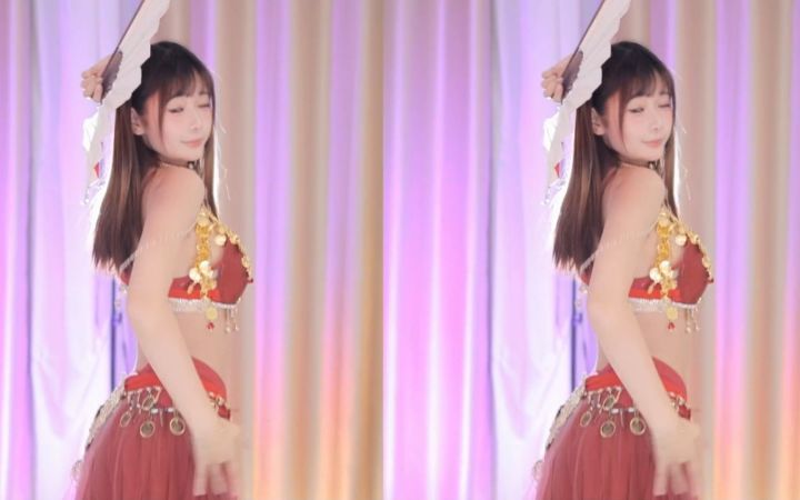 【鱼子酱】《花.间.酒》异域舞娘套装 直播跳舞录屏截图