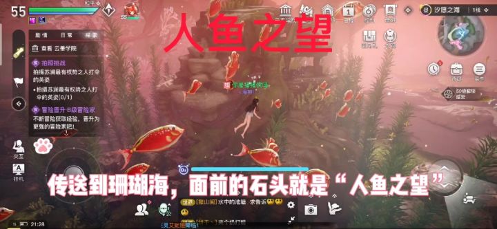 天谕手游汐愿之海全景点收集攻略加海神之螺、深渊之瞳和虹玉寻找方法截图