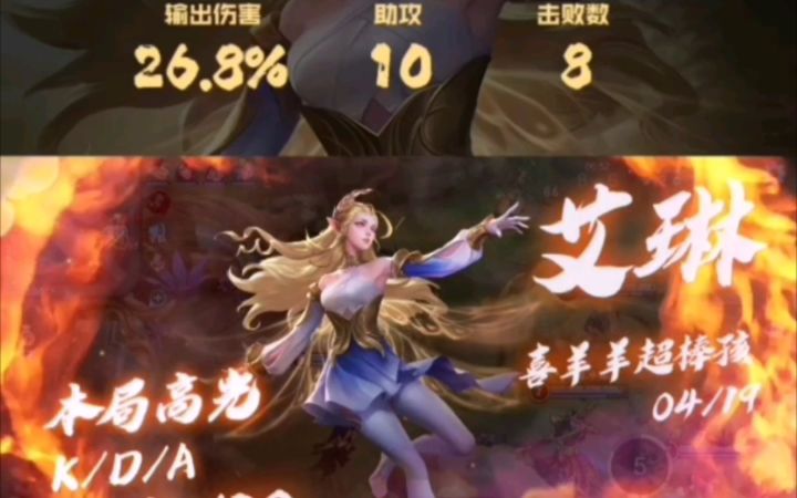 [王者27期] 艾琳打野 无辅助拿金牌截图