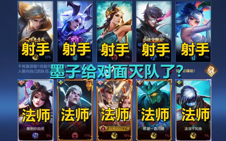 欢乐擂台:5位射手vs5位法师,墨子一个人给对面灭队了?截图