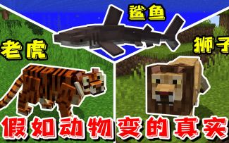 ❤️我的世界❤️假如MC的动物变的真实，每种生物都有独特习性！