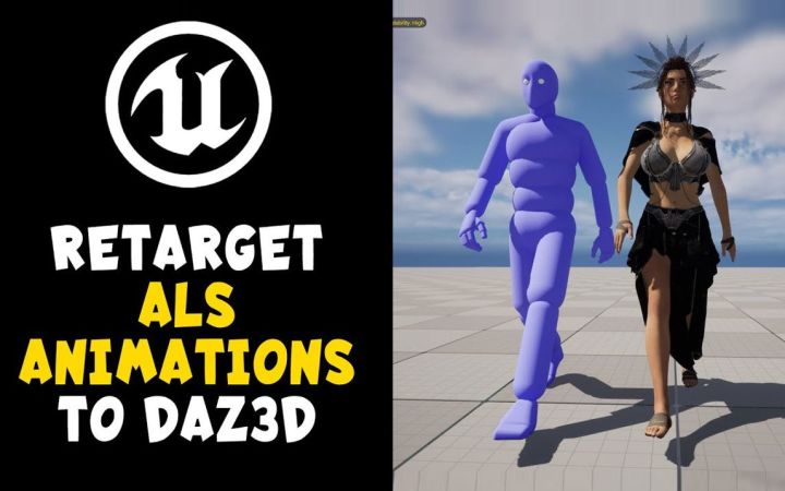 在虚幻引擎5.1中将ALS动画重定为Daz3D角色截图