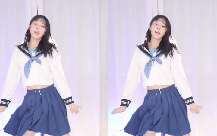 【鱼子酱】《只是长胖》明日酱的水手服版 直播跳舞录屏截图