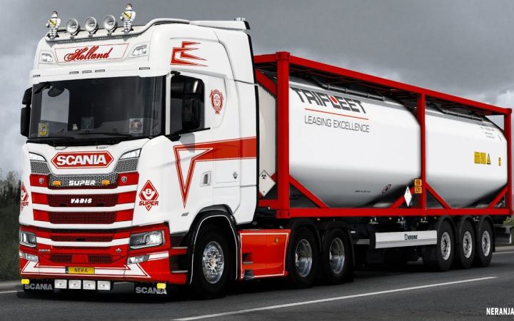【YouTube】欧卡2mod_斯堪尼亚NG V8 FKM排气残暴开管声音|NG Scania V8 FKM Exhaust Brutal Open Pipe截图
