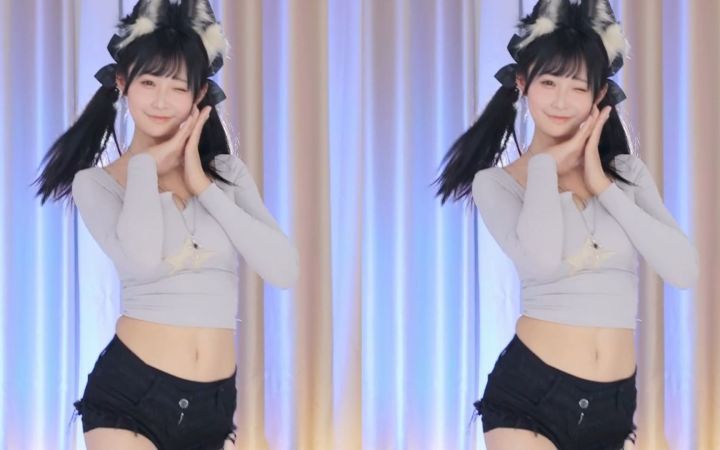 【鱼子酱】《猫步轻悄》常服套装 直播跳舞录屏截图