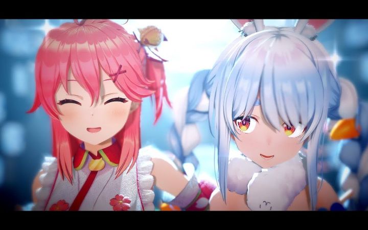 【VtuberMMD】ピノキオピー - m/es feat. 初音ミク【樱巫女・兔田佩克拉】【搬运】截图