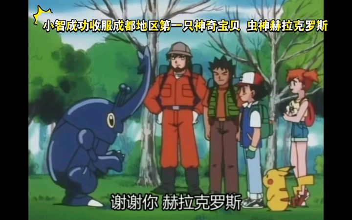 精灵宝可梦 小智成功收服成都地区第一只神奇宝贝 虫神赫拉克罗斯截图