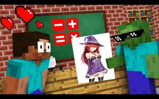 MC怪物学院动画丨数学课和动画女孩挑战赛丨我的世界动画截图