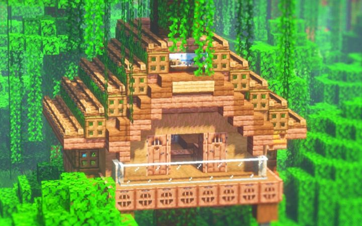 【MC梦想建造家】#2“双人生存雨林小树屋！”截图