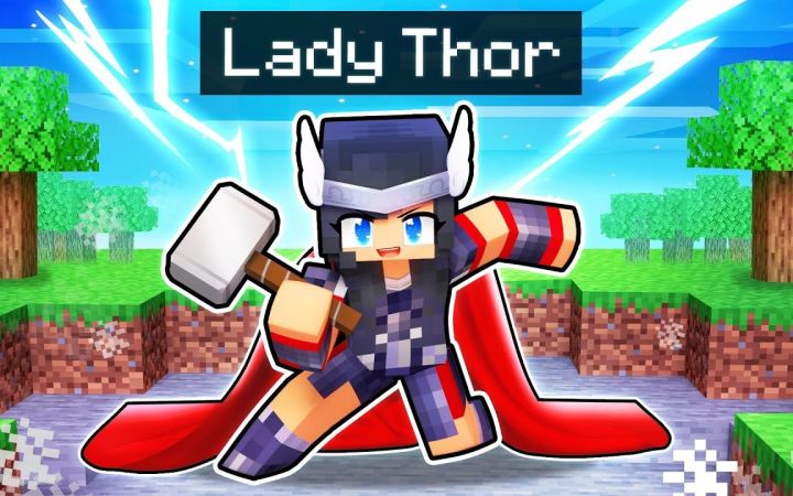 【Aphmau】我的世界|超级英雄之女雷神Thunder STRIKES as LADY THOR In Minecraft!截图