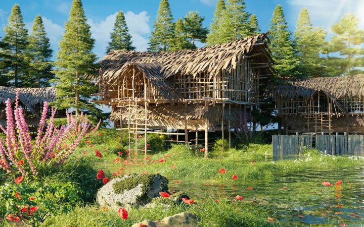 如何在Blender 3.6中创建村庄景观教程(初学者)截图
