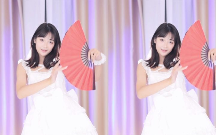 【鱼子酱】《寄明月》 白色裙子版 直播跳舞录屏截图