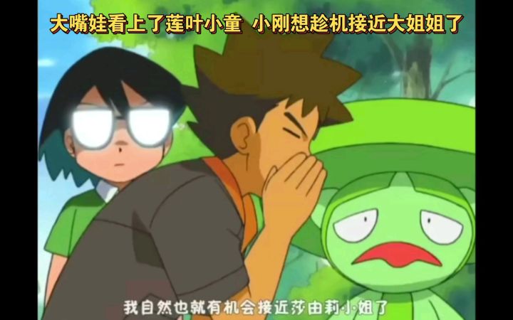 精灵宝可梦 大嘴娃看上了莲叶小童 小刚想趁机接近大姐姐了截图