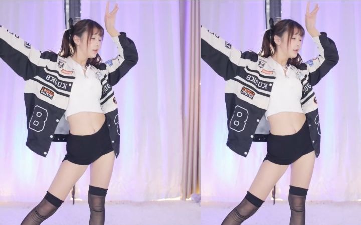 【鱼子酱】《7》黑色常服套装 直播跳舞录屏截图
