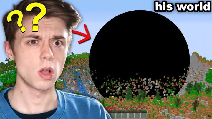 在Minecraft上用一个黑洞Mod愚弄我的朋友…截图
