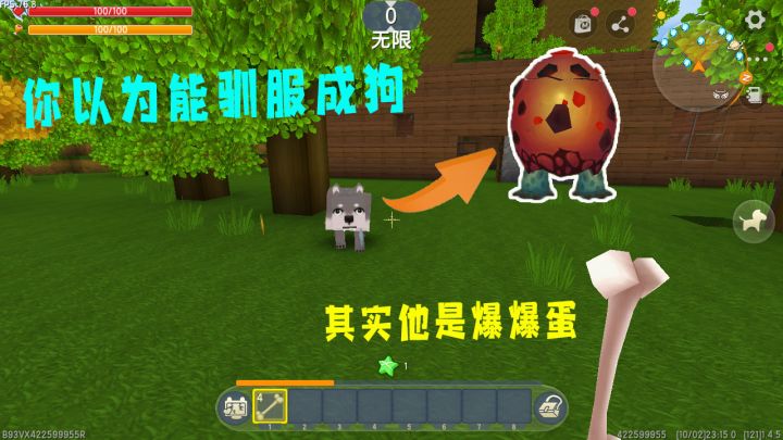 迷你世界：你以为我要把骨头丢掉，其实我要拿去驯服狗狗截图