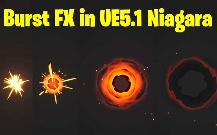 虚幻引擎5.1 Niagara 教程-独特的爆发效果Burst FX截图