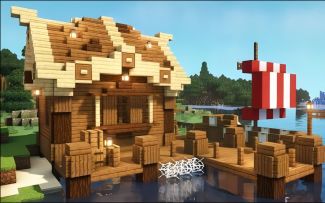 【Minecraft】维京风格小渔屋