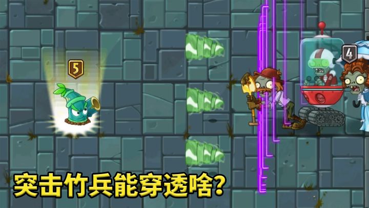 植物大战僵尸：突击竹兵还有这效果？有点意思喔！截图
