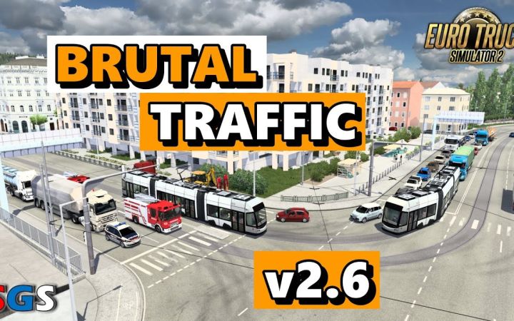 【YouTube】欧卡2mod_Kass的残酷的交通v2.6||ETS2 1.44| Brutal Traffic v2.6 by Kass [Traffic截图