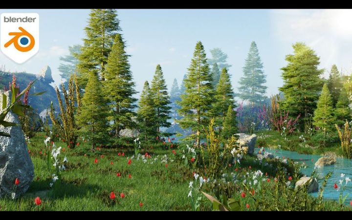 如何在Blender 3.6中创建逼真的景观教程【初学者】截图