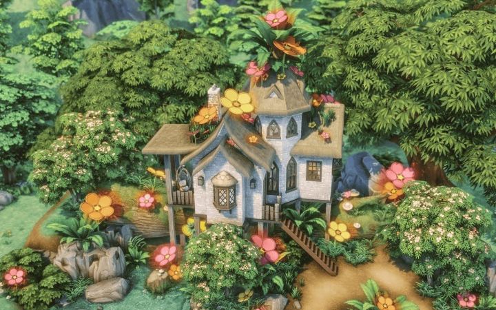 【春天花卉小屋】速建Nocc by the mossy sim 模拟人生4截图