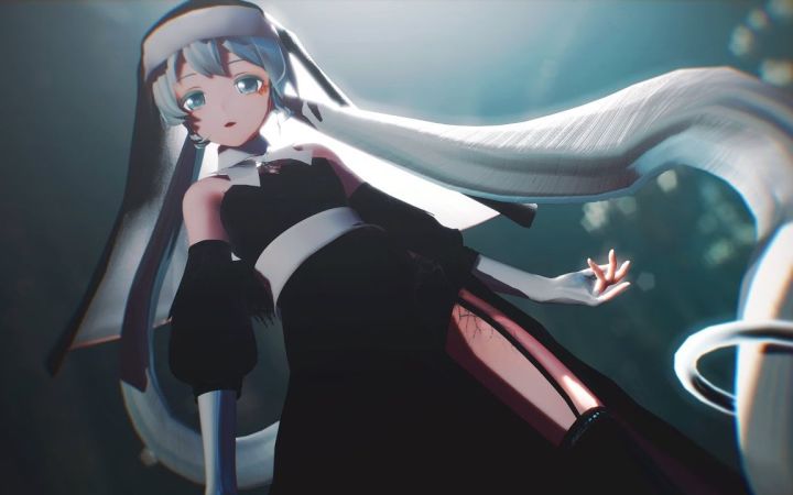 【MMD】ドクヘビ【YYB式改变初音ミク修女】【搬运】截图