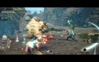 《怪物猎人崛起曙光》弓x太刀 1'29 激昂金狮子讨伐