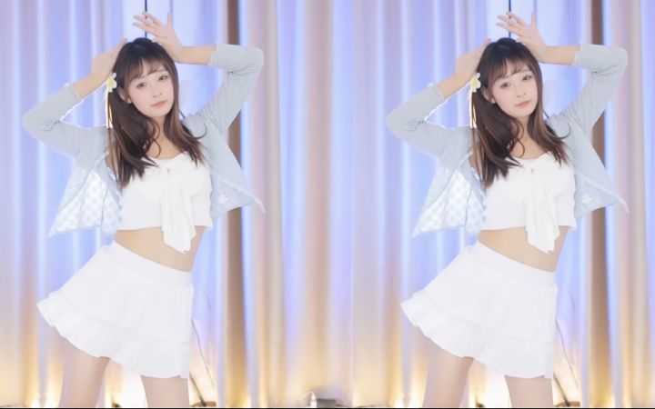 【鱼子酱】《恋》白色常服套装 直播跳舞录屏截图