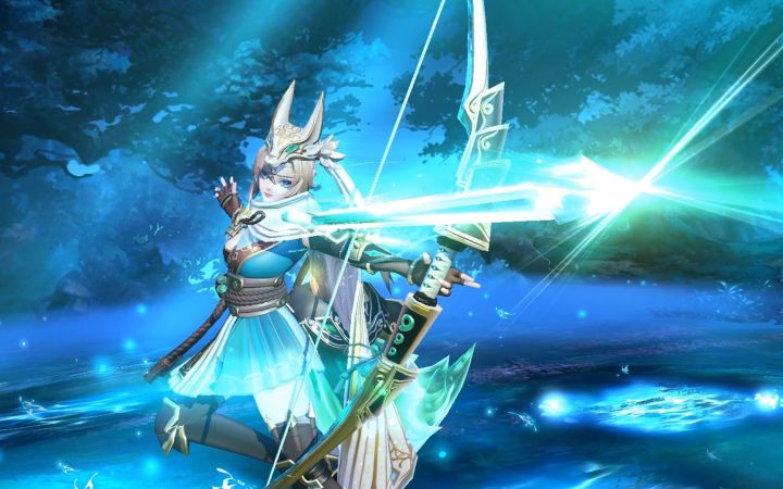 【皮肤展示】白狼全新典藏皮肤「星野·森之矢」截图