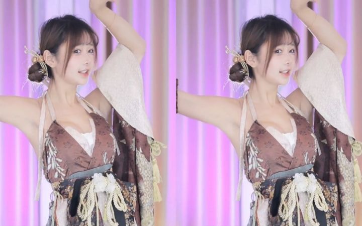 【鱼子酱】《大喜》棕色常服套装 直播跳舞录屏截图
