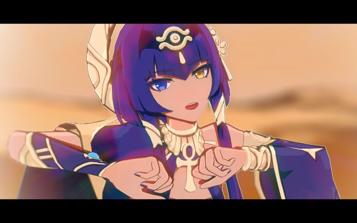 【原神MMD】 砂の惑星【坎蒂丝】【搬运】截图
