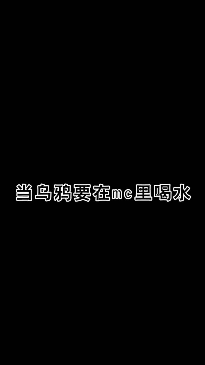 当乌鸦要在mc里喝水截图