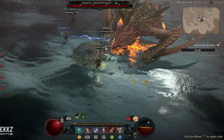 转载油管《暗黑破坏神4》世界BOSS战试玩截图