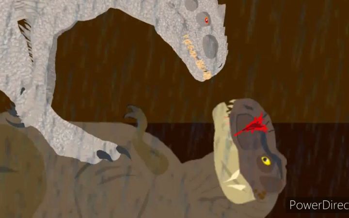 (搬运)霸王龙vs暴虐霸王龙【king godzilla channel(视频作者)】截图