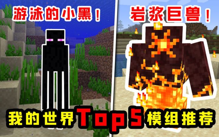我的世界Top5:论如何让小黑学会游泳!截图