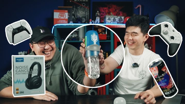 Apex主题的杯子!?射啤酒水枪、声阔Q45耳机、Xbox精英手柄2代与雷蛇充电座 | 恰到好处拆快递 Vol.3截图