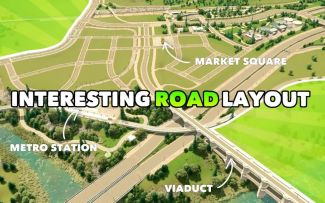 【搬运】都市天际线 在城市中用公共交通线路构建有趣的道路布局 by imperatur