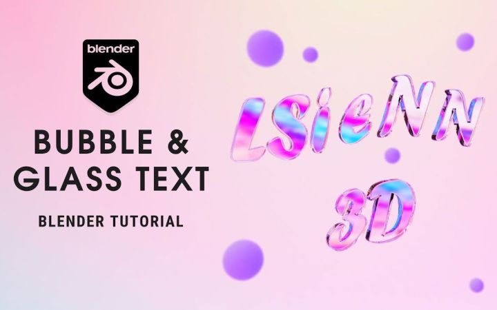 Blender气泡和玻璃文本 【 Blender教程】截图
