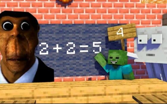 怪物学院第1732集:Obunga Face挑战丨我的世界动画截图