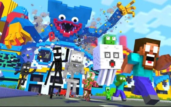 怪物学院第1798集丨Poppy playtime Rip Wither Giant huggy wuggy Apocalypse丨我的世界动画截图