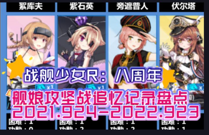 战舰少女R:八周年舰娘攻坚战追忆记录盘点(2021.924-2022.923)截图